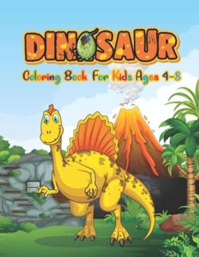 Cover for Melamulcb Creation's · Dinosaur Coloring Book for Kids ages 4-8 (Paperback Book) (2020)
