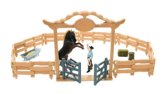 Cover for Mojo · Mojo - Western Animal Enclosure With Cowboy - Farm Life 14 Pieces (mj-380064) (Legetøj)