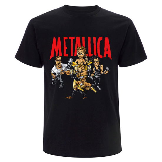 Cover for Metallica · Metallica Uni T-Shirt: Load Chavez Cartoon (Black) (T-shirt) [size S] (2025)