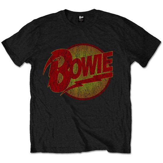 Cover for David Bowie · David Bowie Kids T-Shirt: Vintage Diamond Dogs Logo (Black) (7-8 Years) (T-shirt) [size 7-8yrs] [Black - Kids edition] (2022)