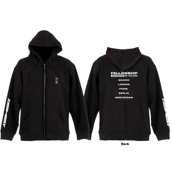 Ateez · ATEEZ Unisex Zipped Hoodie: Fellowship Tour Euro (Back Print & Ex-Tour) (Hoodie) [size XXL] (2024)