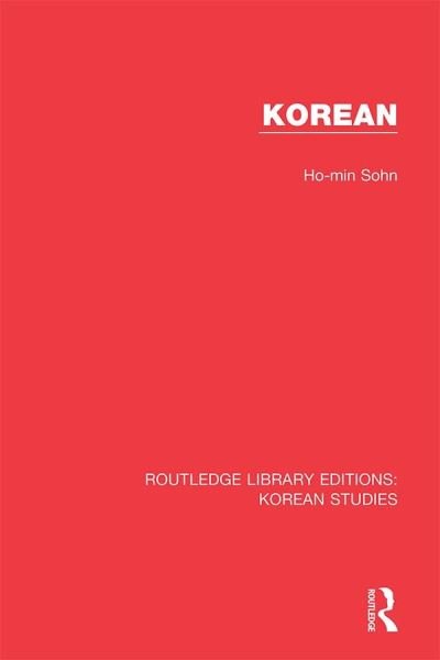 Cover for Ho-min Sohn · Korean - Routledge Library Editions: Korean Studies (Paperback Book) (2020)