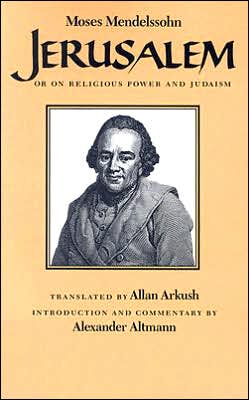 Cover for Moses Mendelssohn · Jerusalem (Paperback Book) (1983)