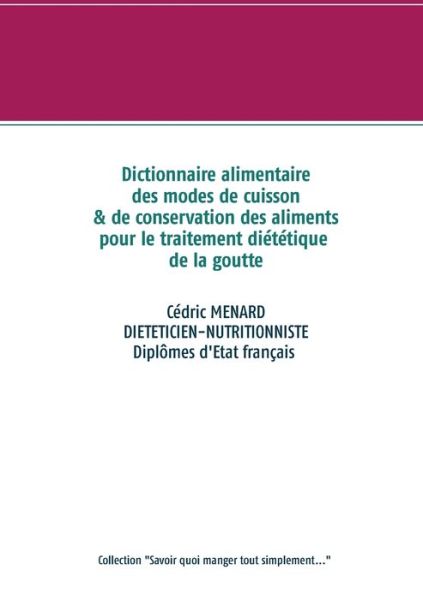 Cover for Menard · Dictionnaire des modes de cuisso (Book) (2020)