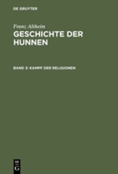 Cover for Franz Altheim · Kampf der Religionen (Book) (1975)