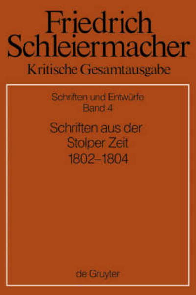 Cover for Schleiermacher · Gesamt.14 Stolperz.1802- (Bok) (2002)