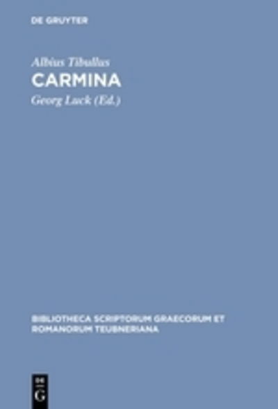 Cover for Tibullus / Luck · Carmina Pb (Book) [2nd Updated edition] (1998)