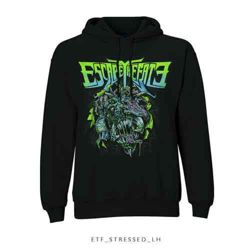 Escape The Fate Unisex Pullover Hoodie: Stressed - Escape The Fate - Merchandise -  - 9950670331649 - 