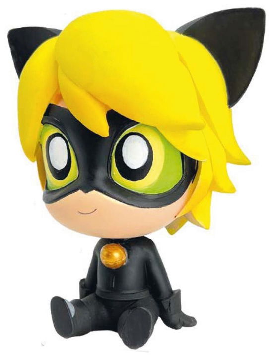 Miraculous Figur Cat Noir Chibi 17 cm - Chibi Black Cat Money Box - Merchandise - Plastoy - 3521320801650 - 14. november 2023