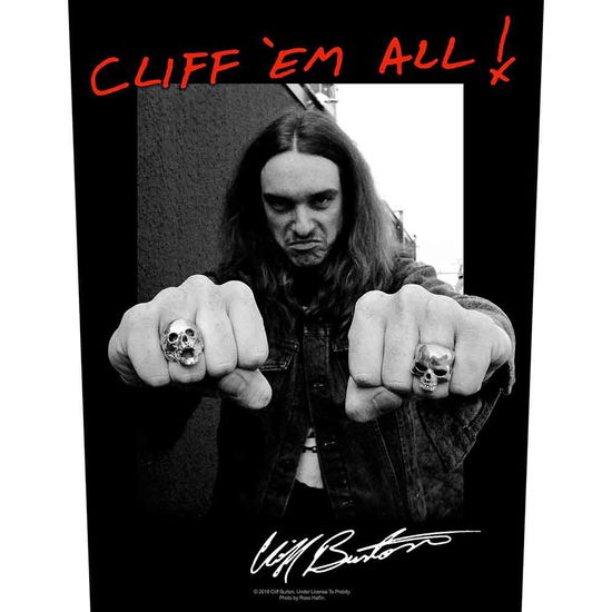 Cover for Metallica · Cliff 'em All! (Backpatch) (Patch) [Black edition] (2019)