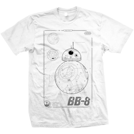 Cover for Star Wars · Star Wars Unisex T-Shirt: Episode VII BB-8 Tech (CLOTHES) [size S] [White - Unisex edition]