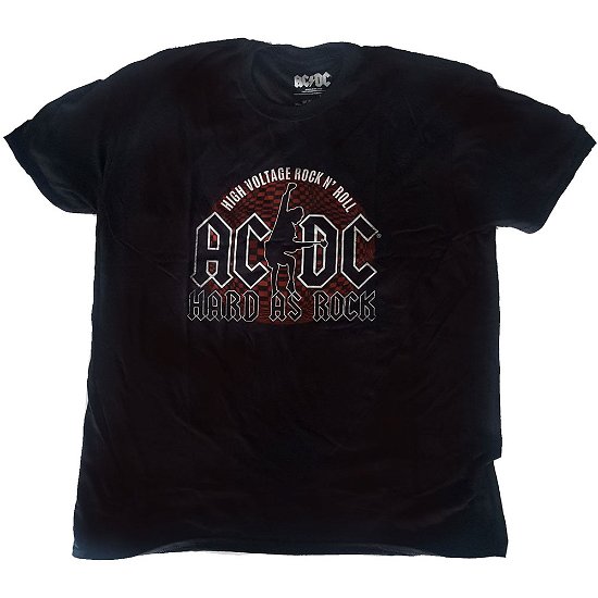 AC/DC Unisex T-Shirt: Hard As Rock - AC/DC - Produtos -  - 5056561038650 - 