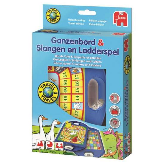 Gänsespiel & Schlangen und Leitern Kompaktspiel - Jumbo - Merchandise - Jumbo - 8710126127650 - 