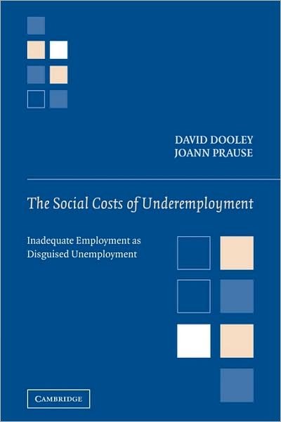 Cover for Dooley, David (University of California, Irvine) · The Social Costs of Underemployment: Inadequate Employment as Disguised Unemployment (Paperback Book) (2009)
