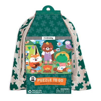 Happy Campers 36 Piece Puzzle to Go - Mudpuppy - Board game - Galison - 9780735378650 - January 18, 2024