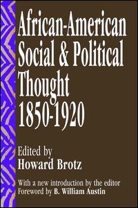 Cover for Howard Brotz · African-American Social and Political Thought: 1850-1920 (Hardcover Book) (2017)