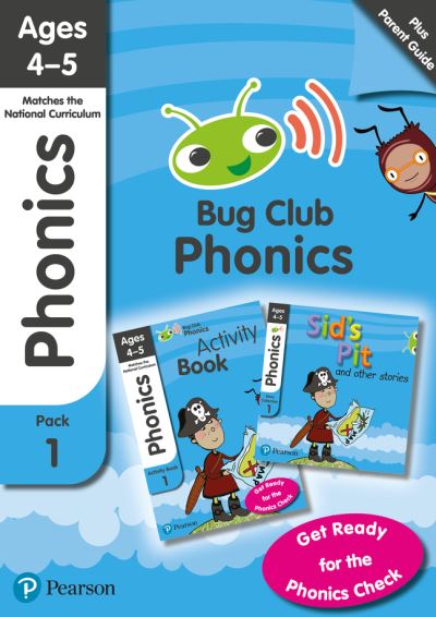 Cover for Rhona Johnston · Phonics - Learn at Home Pack 1 (Bug Club), Phonics Sets 1-3 for ages 4-5 (Six stories + Parent Guide + Activity Book) - BUG CLUB (Bok) (2021)