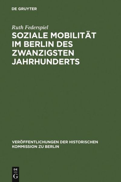 Cover for Federspiel · Soziale Mobilität im Berlin (Book) [German edition] (1999)