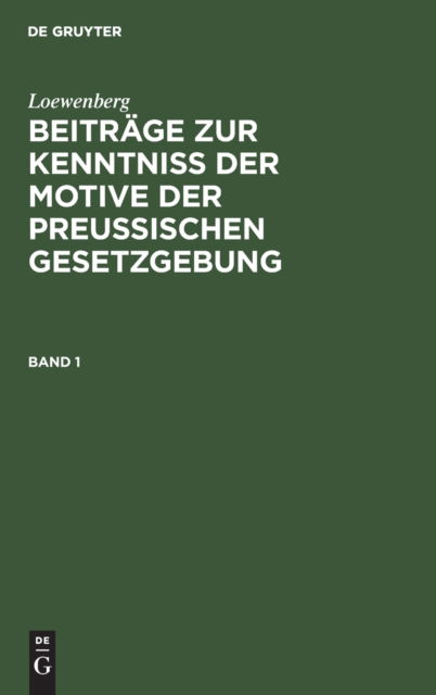 Cover for Loewenberg (N/A) (1901)