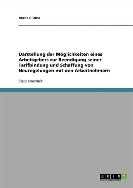 Cover for Obst · Darstellung der Möglichkeiten eine (Bog) [German edition] (2013)