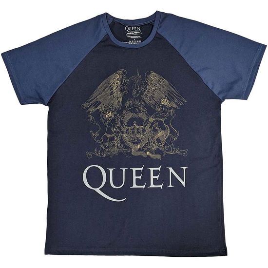 Queen Unisex Raglan T-Shirt: Crest - Queen - Koopwaar -  - 5056737210651 - 