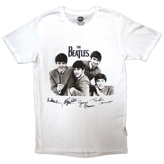 Cover for The Beatles · The Beatles Unisex T-Shirt: Mop Tops &amp; Signatures (T-shirt) [size S] (2024)