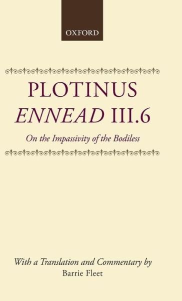 Cover for Plotinus · Ennead III.6: On the Impassivity of the Bodiless (Hardcover Book) (1995)