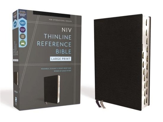 Cover for Zondervan Publishing Company · NIV, Thinline Reference Bible, Large Print, European Bonded Leather, Black, Red Letter, Thumb Indexed, Comfort Print (Bog) (2023)