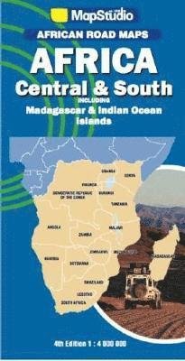 Cover for Map Studio · African road maps Africa Central &amp; South: Including Madagascar &amp; Indian Ocean Islands (Map) [4th edition] (2018)