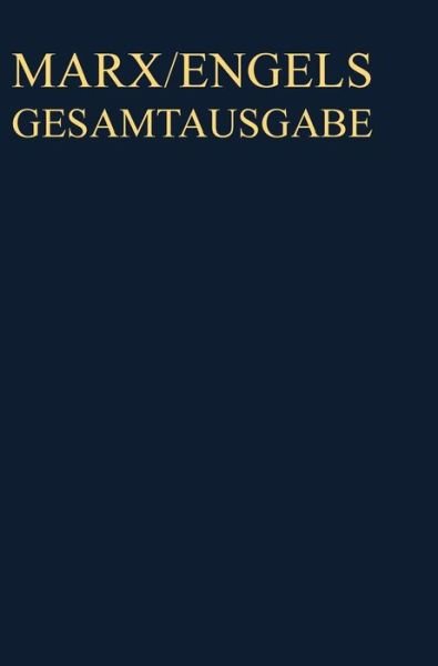 Cover for Marx · Gesamtausgabe (MEGA).IV/14 (Bog) (2017)