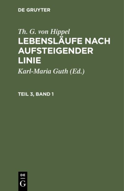 Cover for Karl-Maria Guth · Th. G. Von Hippel (N/A) (1901)