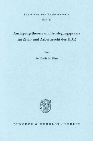 Cover for Pfarr · Auslegungstheorie und Auslegungsp (Book) (1972)