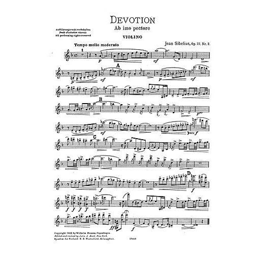 Jean Sibelius: Devotion Op.77 No.2 (Violin and Piano) - Jean Sibelius - Bøker -  - 9788759852651 - 2015