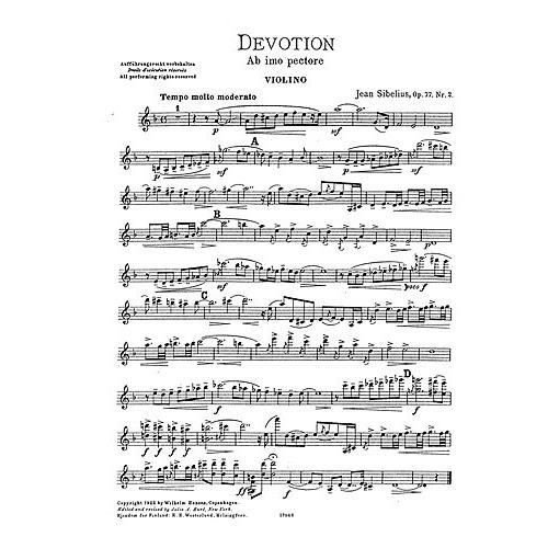 Cover for Jean Sibelius · Jean Sibelius: Devotion Op.77 No.2 (Violin and Piano) (Partitur) (2015)