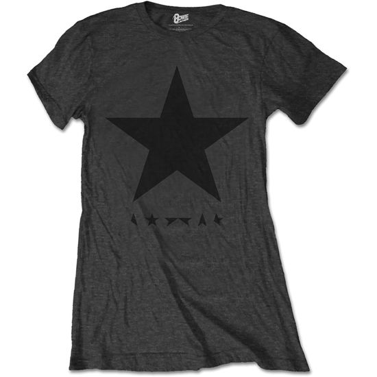 David Bowie Ladies Premium Tee: Blackstar (on Grey) - David Bowie - Merchandise - ROFF - 5055979931652 - 7. April 2016