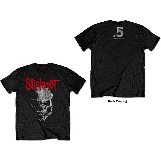 Slipknot Unisex T-Shirt: Gray Chapter Skull (Back Print) - Slipknot - Mercancía -  - 5056368646652 - 