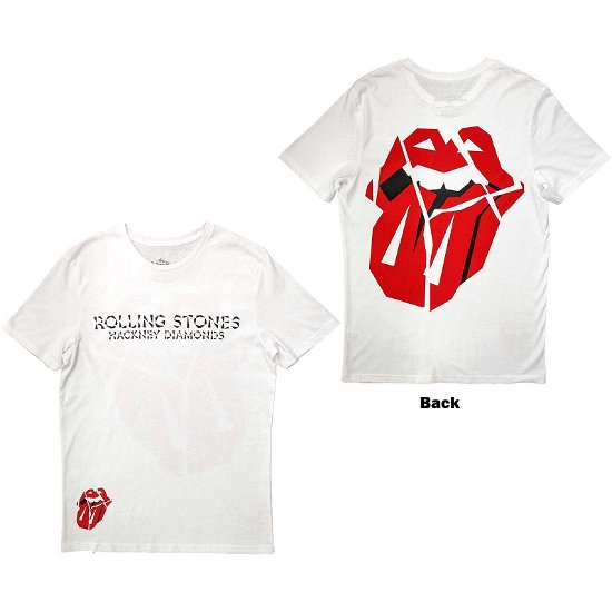 The Rolling Stones Unisex T-Shirt: Hackney Diamonds Lick (Back Print) - The Rolling Stones - Marchandise -  - 5056737200652 - 