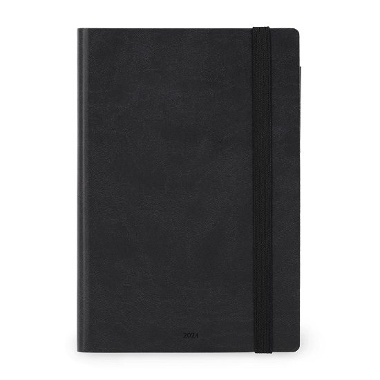 Cover for Legami · 12-month Diary - 2024 - Medium Weekly Diary with Notebook - Black (Paperback Book) (2023)