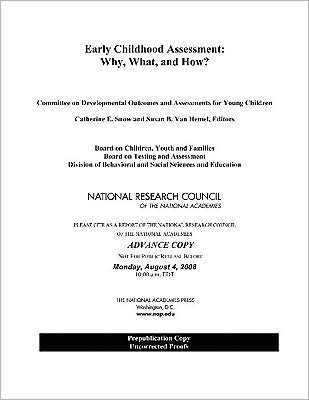 Cover for National Research Council · Early Childhood Assessment: Why, What, and How? (Gebundenes Buch) (2008)