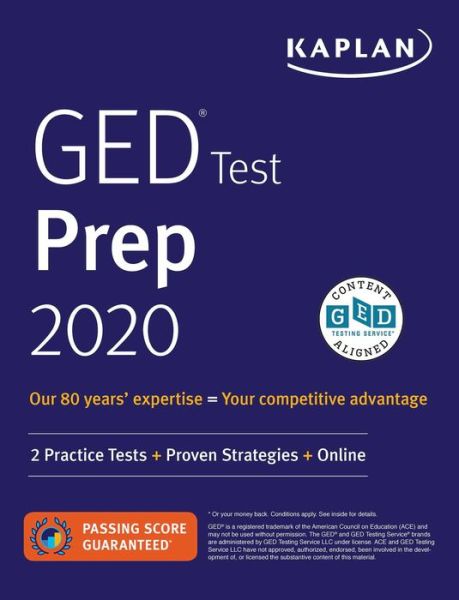 Cover for Caren Van Slyke · GED Test Prep 2020: 2 Practice Tests + Proven Strategies + Online - Kaplan Test Prep (Paperback Book) [Revised edition] (2019)