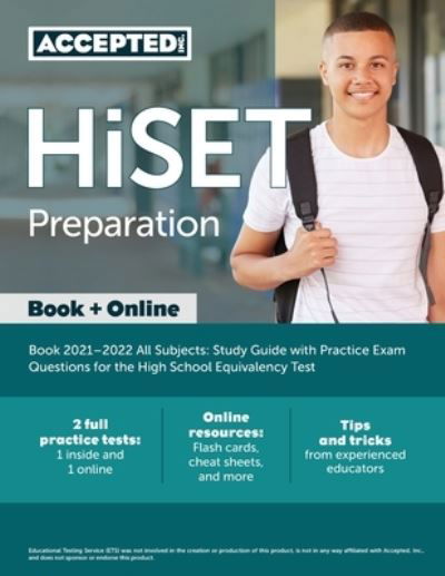 HiSET Preparation Book 2021-2022 All Subjects - Inc Accepted - Książki - Accepted, Inc. - 9781635309652 - 30 listopada 2020