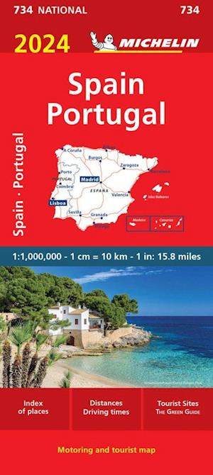 Cover for Michelin · Spain &amp; Portugal 2024 - Michelin National Map 734: Map (Map) (2024)