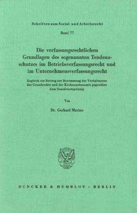 Cover for Marino · Die verfassungsrechtlichen Grund (Book) (1986)