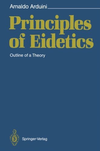 Cover for Arnaldo Arduini · Principles of Eidetics: Outline of a Theory (Pocketbok) [Softcover reprint of the original 1st ed. 1992 edition] (2012)