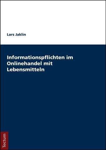 Cover for Jaklin · Informationspflichten im Onlineh (Book)