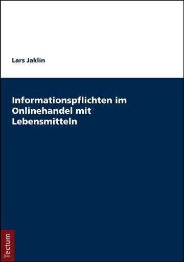 Informationspflichten im Onlineh - Jaklin - Books -  - 9783828837652 - 