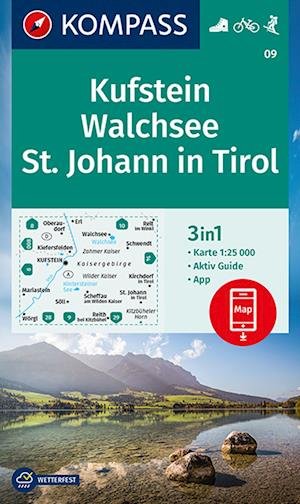 Cover for KOMPASS-Karten GmbH · KOMPASS Wanderkarte 09 Kufstein, Walchsee, St. Johann in Tirol (Map) (2021)