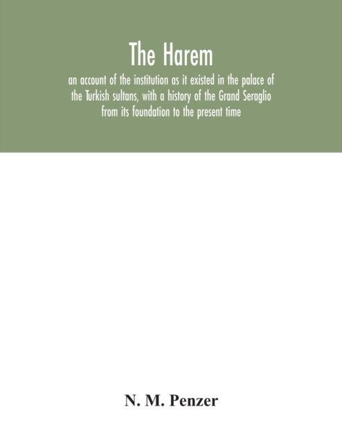 Cover for N M Penzer · The Harem (Pocketbok) (2020)