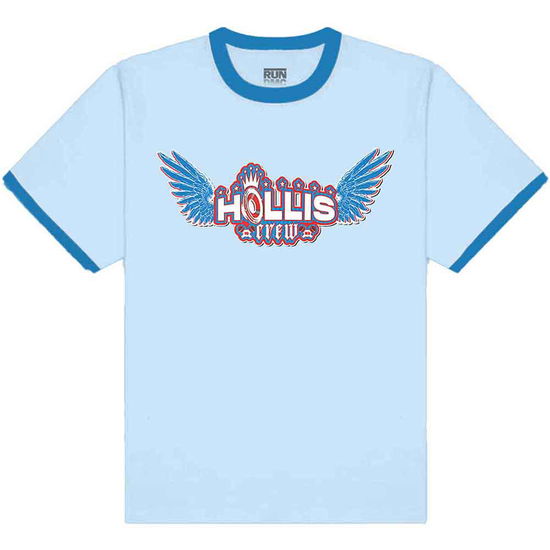 Cover for Run DMC · Run DMC Unisex Ringer T-Shirt: Hollis Crew (Sky Blue &amp; Royal Blue) (CLOTHES)