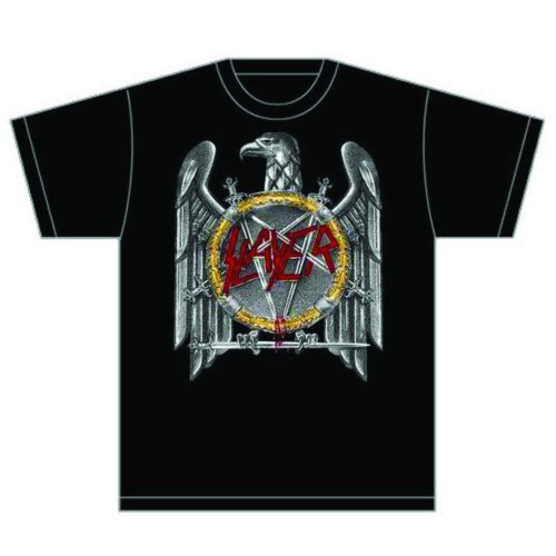 Slayer Unisex T-Shirt: Silver Eagle - Slayer - Produtos - ROFF - 5055295348653 - 7 de julho de 2016